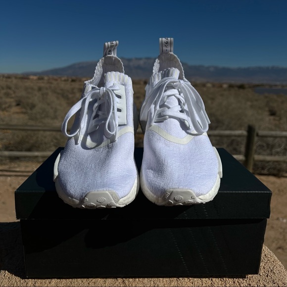 🎉‼️PARTY DROP‼️🎉Adidas NMD R1 PK - “Japan Triple White Primeknit” - Picture 2 of 14